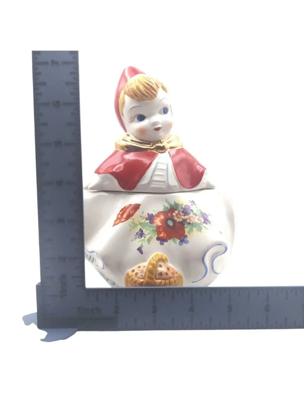 Little Red Riding Hood Cookie Jar & Creamer Pitcher Set Of 2 Vintage Retro